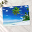 Tropical Beach on Samoa with Palm Tree Photographic Art Print (7 Sizes)