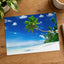Tropical Beach on Samoa with Palm Tree Photographic Art Print (7 Sizes)