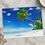 Tropical Beach on Samoa with Palm Tree Photographic Art Print (7 Sizes)