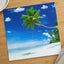 Tropical Beach on Samoa with Palm Tree Photographic Art Print (7 Sizes)