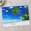 Tropical Beach on Samoa with Palm Tree Photographic Art Print (7 Sizes)