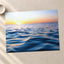 Sun Setting Over Ocean on Golden Photo Wall Print (7 Sizes) - Shipped Flat