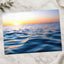 Sun Setting Over Ocean on Golden Photo Wall Print (7 Sizes) - Shipped Flat