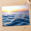 Sun Setting Over Ocean on Golden Photo Wall Print (7 Sizes) - Shipped Flat