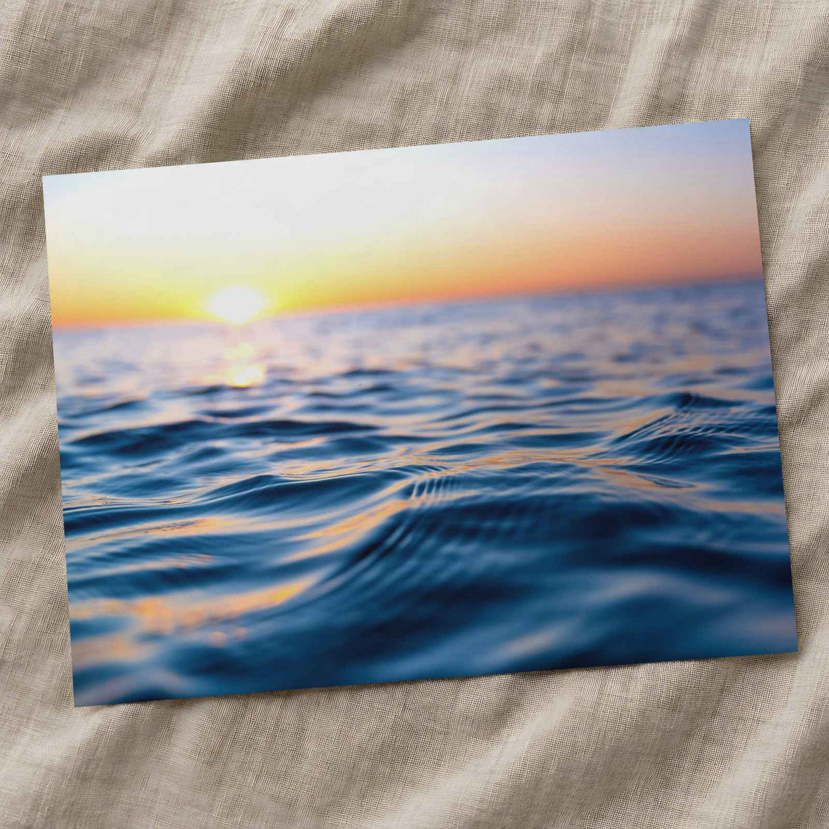 Sun Setting Over Ocean on Golden by Jacob Dyer Photo Print Wall Decor
