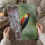Colorful Woodpecker Clings to a Tree Trunk Photographic Art Print (7 Sizes)