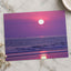 Sun Setting Over Ocean with Violet Sky Photography Print (4 Sizes) - Heavyweight