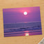 Sun Setting Over Ocean with Violet Sky Photo Print Wall Decor