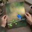 Blue Bird Perched on Branch Photographic Art Print (7 Sizes) - Premium Quality