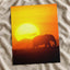 Elephant Walking at Sunset Photo Wall Print (7 Sizes) - Heavyweight