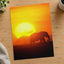 Elephant Walking at Sunset Photo Wall Print (7 Sizes) - Heavyweight