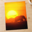 Elephant Walking at Sunset Photo Wall Print (7 Sizes) - Heavyweight