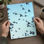Flock of Pigeons Flying in Clear Blue Sky Photographic Art Print (7 Sizes)