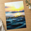 Sun Setting Over a Splashing Water Photographic Art Print (7 Sizes) - Frameable