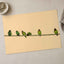 Group of Green Birds Sitting on Wire Ohio Photo Wall Art (7 Sizes)