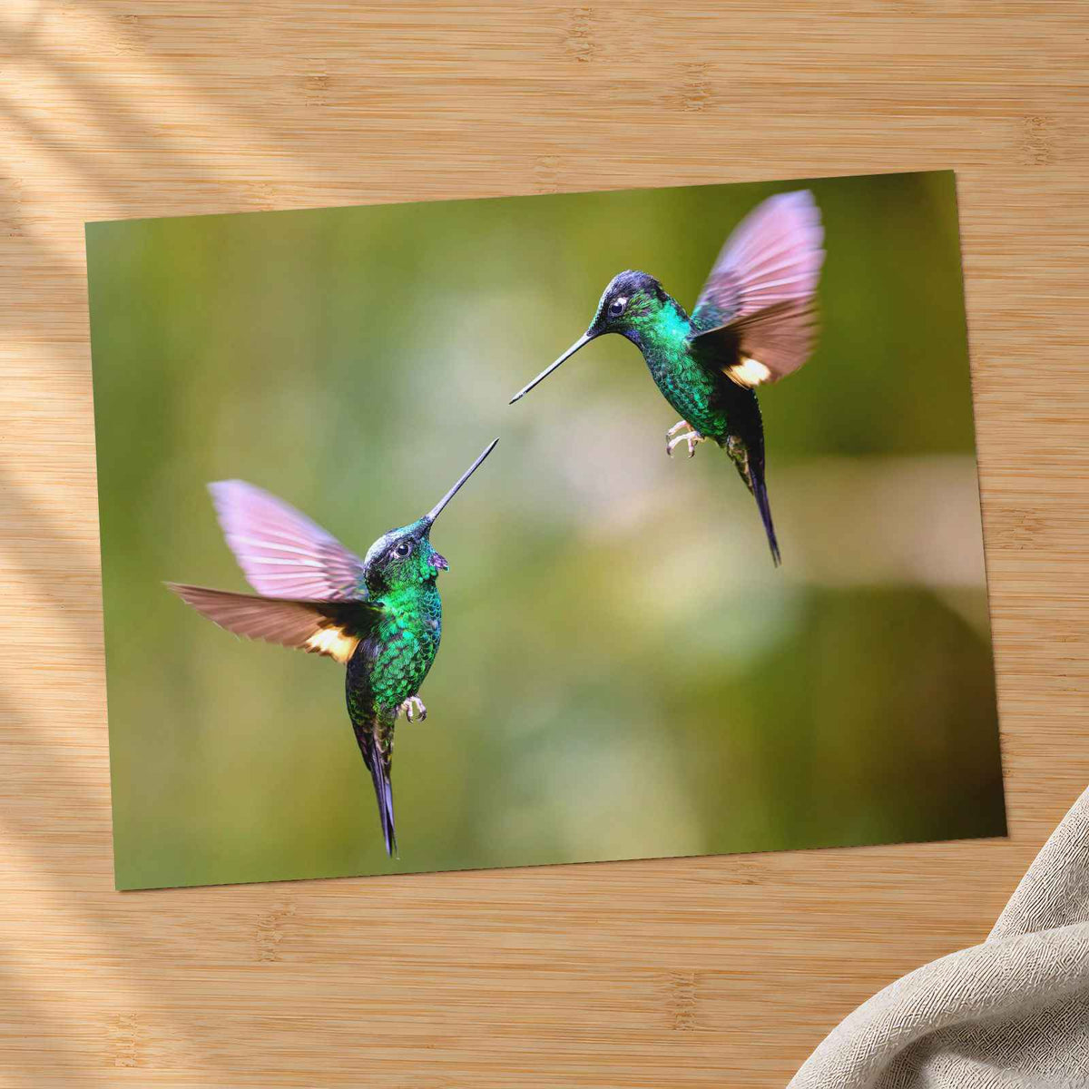Couple of Hummingbirds Next to Each Other Photo Wall Print (7 Sizes) - Frameable