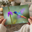 Hummingbird Hovering Over Purple Flower Photo Print (7 Sizes) - Shipped Flat