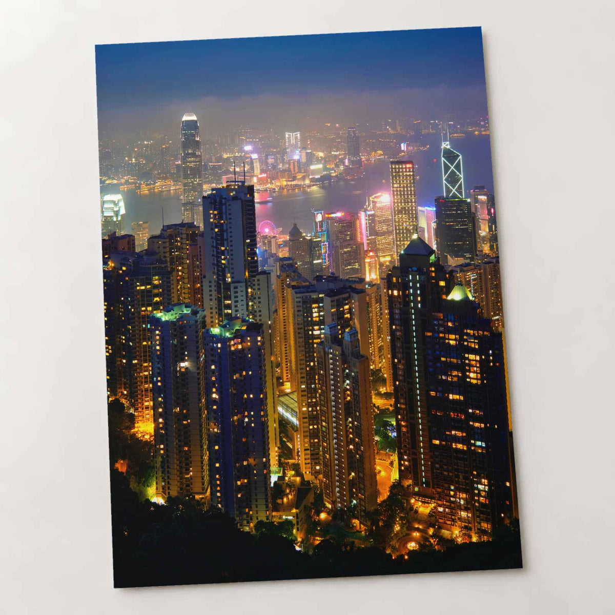 Hong Kong Skyline Cityscape Portrait Photography Print (7 Sizes)