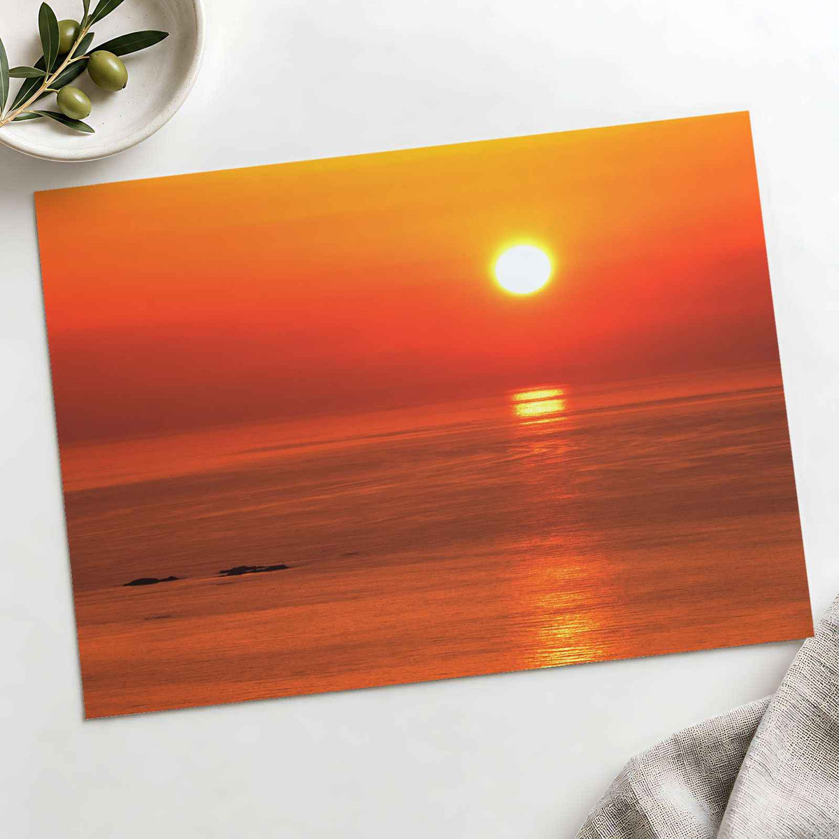 Red and Orange Ocean Sunset by Mads Schmidt Rasmussen Photo Print Wall Decor