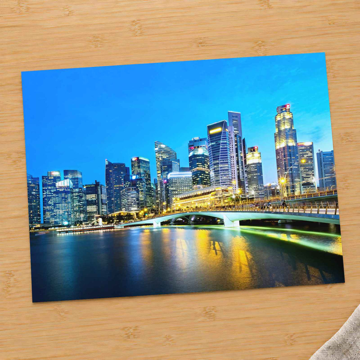 Singapore Skyline in Evening