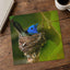 Blue Bird Sitting in Nest on Tree Branch Photography Print (5 Sizes) - Frameable