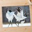 Two Red-Crowned Cranes Dancing Photo Print Wall Decor