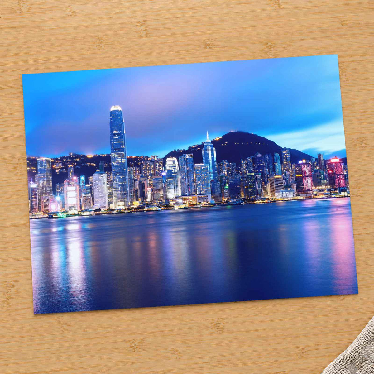 European Robin at Night from Across Water by Uran Wang Photo Print Wall Decor