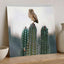 Small Owl Perched Atop a Prickly Cactus Photographic Art Print (7 Sizes)
