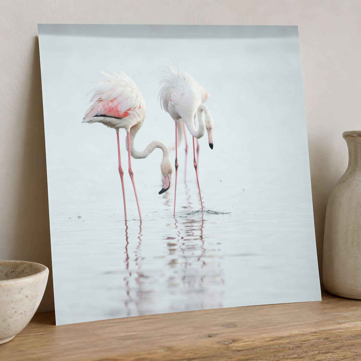 Flamingos at Walvis Bay Wetland Erongo Region Photo Print (7 Sizes) - Frameable