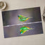 Green Bird with Orange Accents Reflected Photo Wall Print (7 Sizes) - Frameable