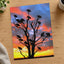 Vivid Sky Silhouettes of Vultures on Tree Photo Wall Print (7 Sizes) - Frameable