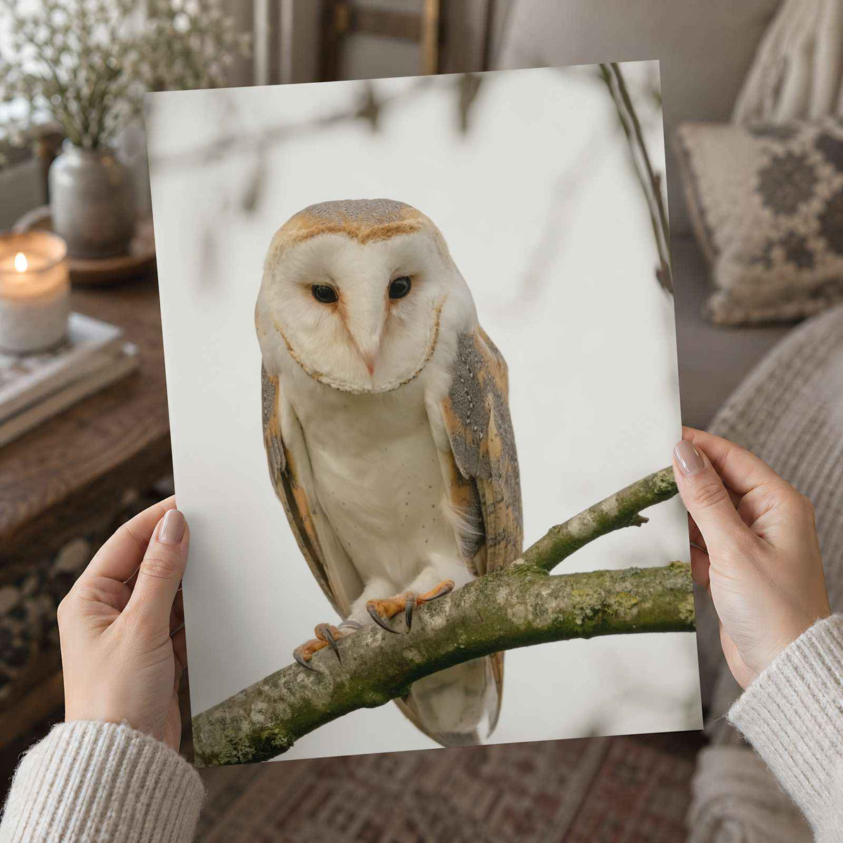Barn Owl in Netherlands Photo Wall Art (7 Sizes) - Satin Luster