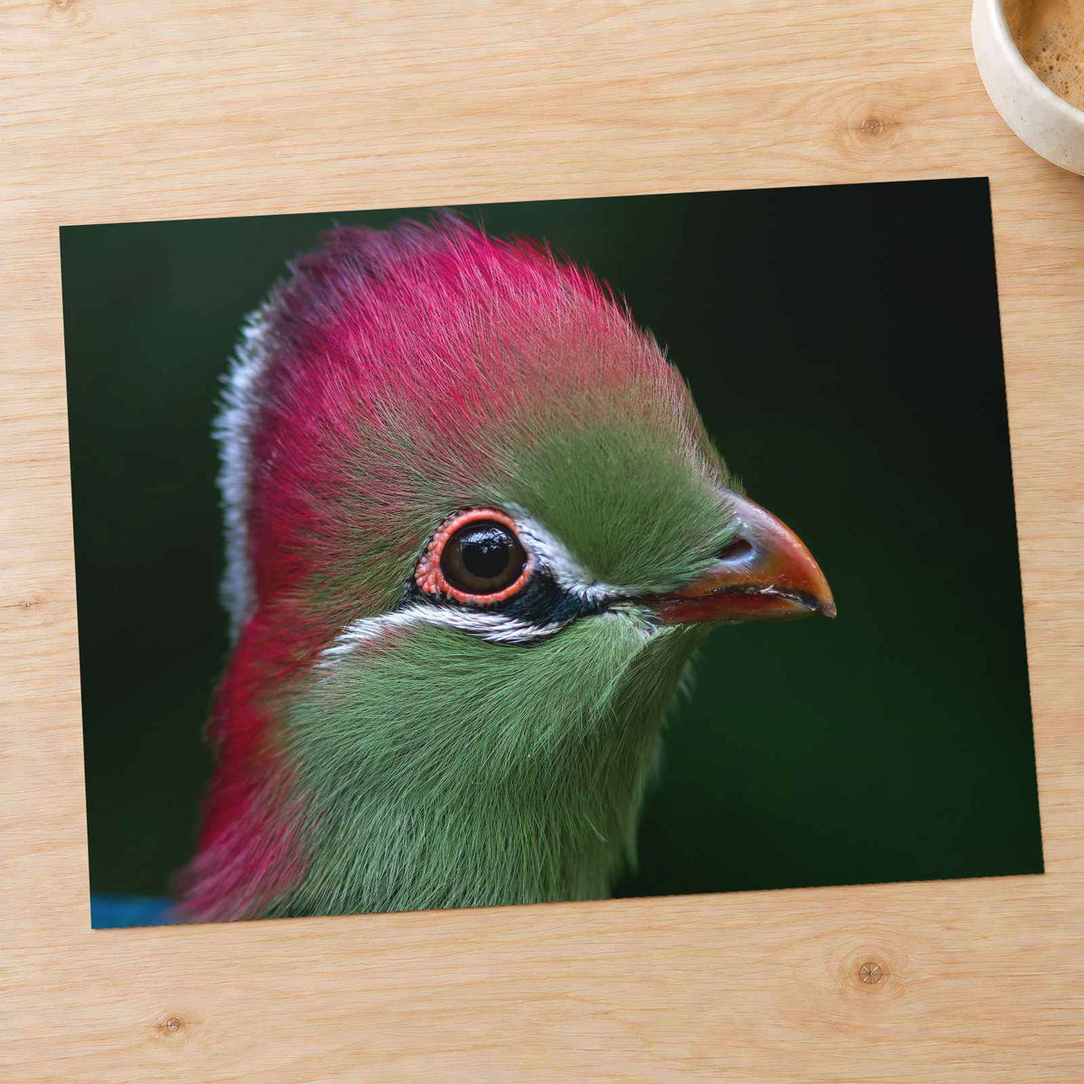 Close-up of Green Bird with Red Crest Photo Wall Art (7 Sizes) - Frameable