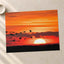 Flock of Birds Flying Over a Sunset Photo Wall Art (7 Sizes) - Satin Luster