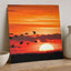 Flock of Birds Flying Over a Sunset Photo Wall Art (7 Sizes) - Satin Luster