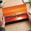 Flock of Birds Flying Over a Sunset Photo Wall Art (7 Sizes) - Satin Luster
