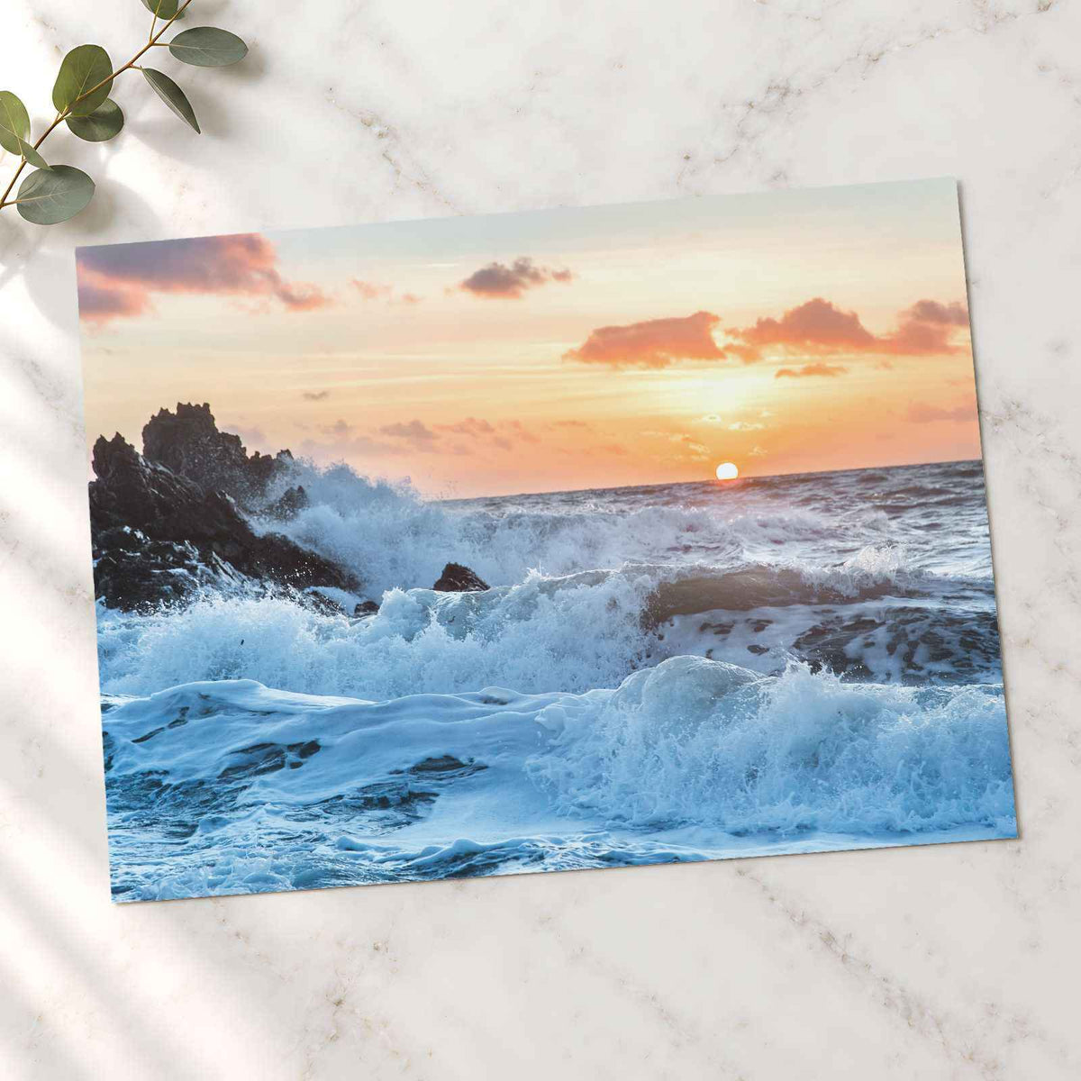 Crashing Waves at Sunset, Isle of Skye Photography Print (7 Sizes) - Heavyweight