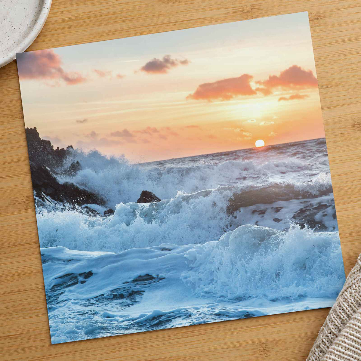 Crashing Waves at Sunset, Isle of Skye Photography Print (7 Sizes) - Heavyweight