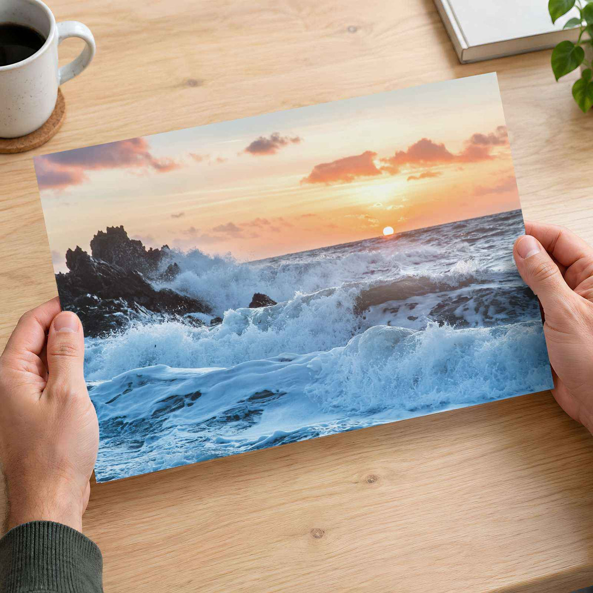 Crashing Waves at Sunset, Isle of Skye Photography Print (7 Sizes) - Heavyweight