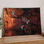 Three Macaws Fly Near a Rocky Cliff Face Photo Wall Print (7 Sizes) - Frameable
