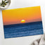 Low Sun on Horizon Above a Dark Blue Ocean Photo Print Wall Decor