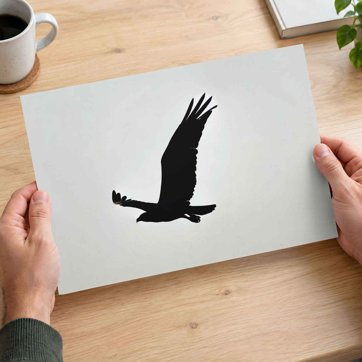 Silhouette of Osprey in Flight Islamorada Florida Photo Wall Art (7 Sizes)