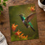 Hummingbird Flying Near Flowers by Allec Gomes Photo Print Wall Decor
