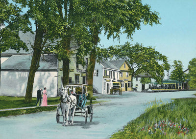 Upper Corner Hampden Maine in 1907 Vintage Print (7 Sizes) - Restored