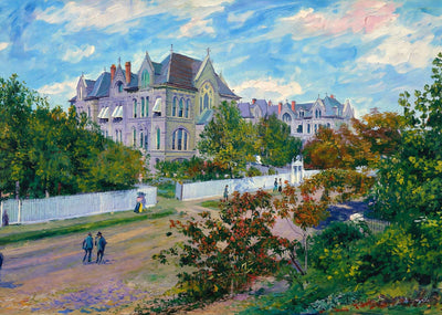 Ursuline Convent Dallas in 1905 Art Print (7 Sizes) - Restored