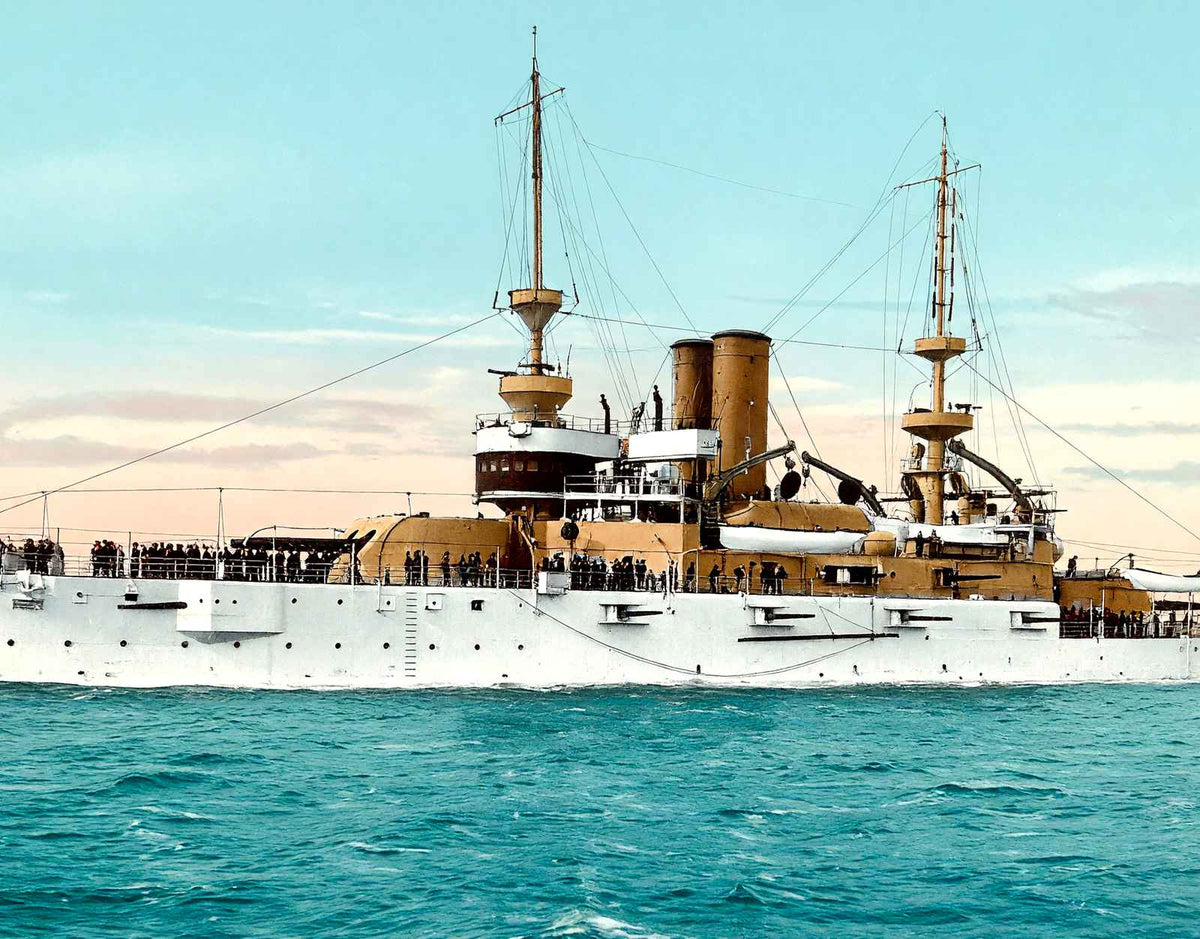Battleship Alabama in 1907 Vintage Print (7 Sizes) - Acid Free