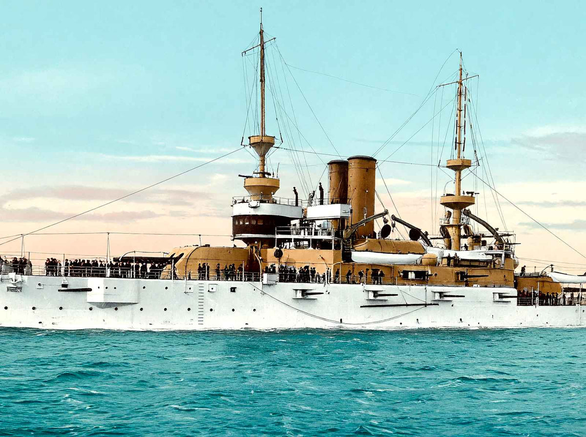 Battleship Alabama in 1907 Vintage Print (7 Sizes) - Acid Free