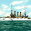 Battleship Ohio in 1907 vintage print