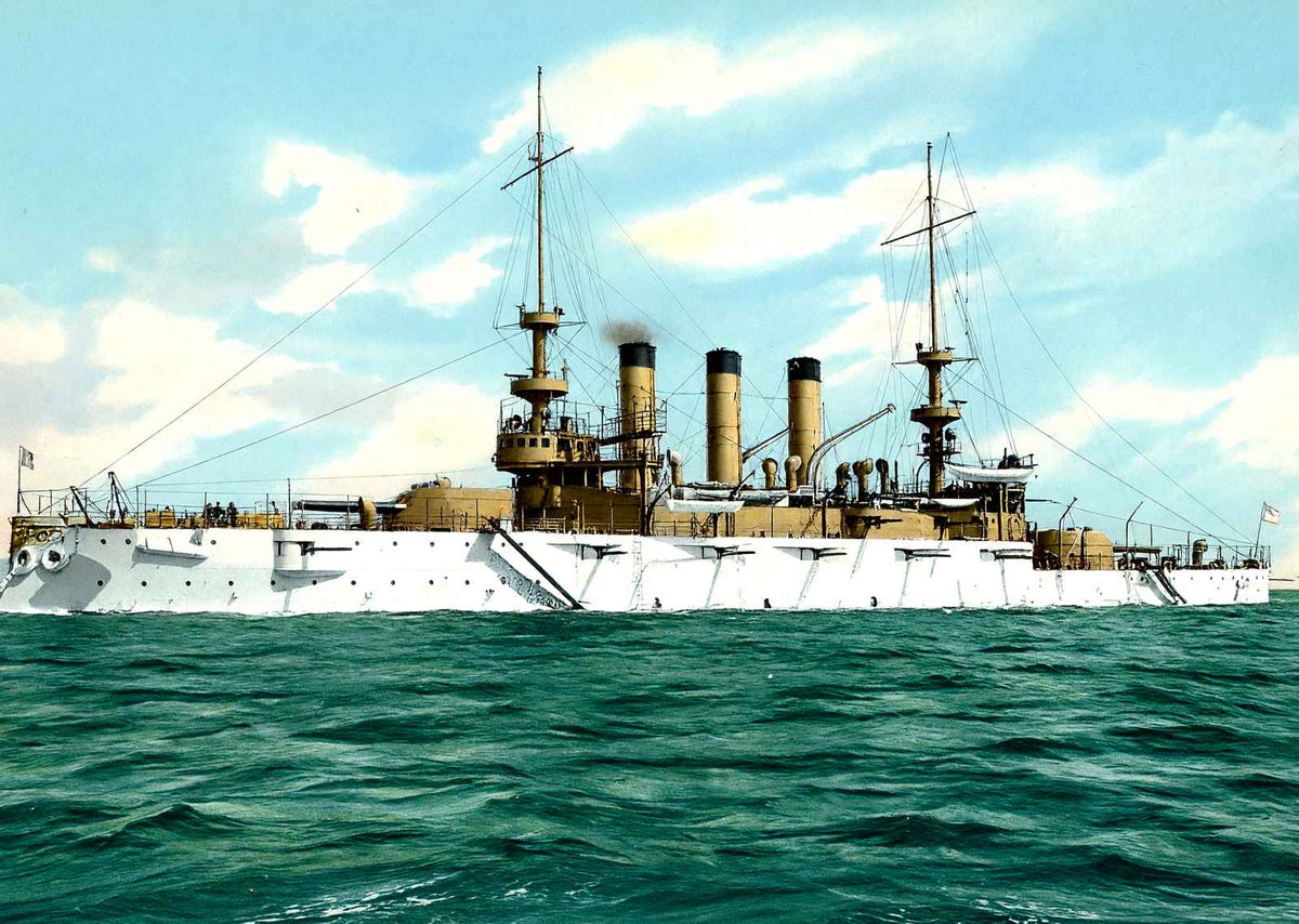 Battleship Ohio in 1907 Vintage Print (7 Sizes) - Shipped Flat