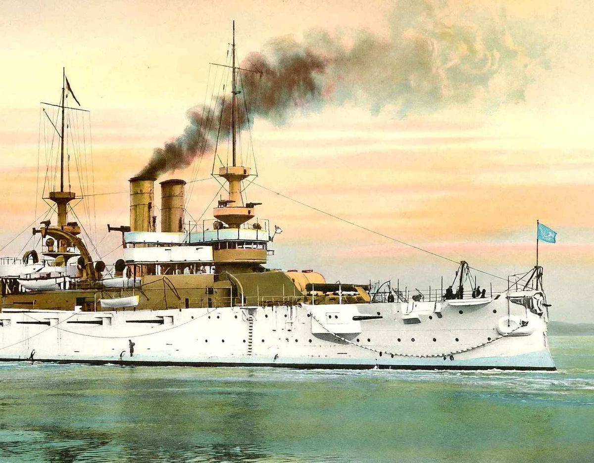 Battleship Illinois in 1906 Vintage Print (7 Sizes) - High Quality
